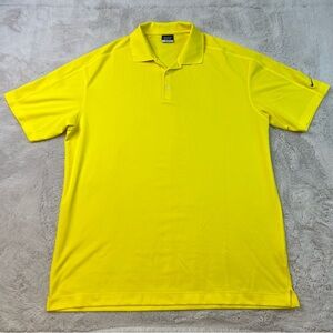 Nike Golf Mens Polo Shirt Vibrant Yellow Size XXL Dri Fit